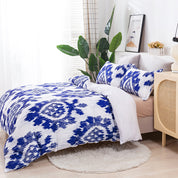 3D Blue Geometric Pattern Quilt Cover Set Bedding Set Duvet Cover Pillowcases 429- Jess Art Decoration