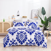 3D Blue Geometric Pattern Quilt Cover Set Bedding Set Duvet Cover Pillowcases 429- Jess Art Decoration