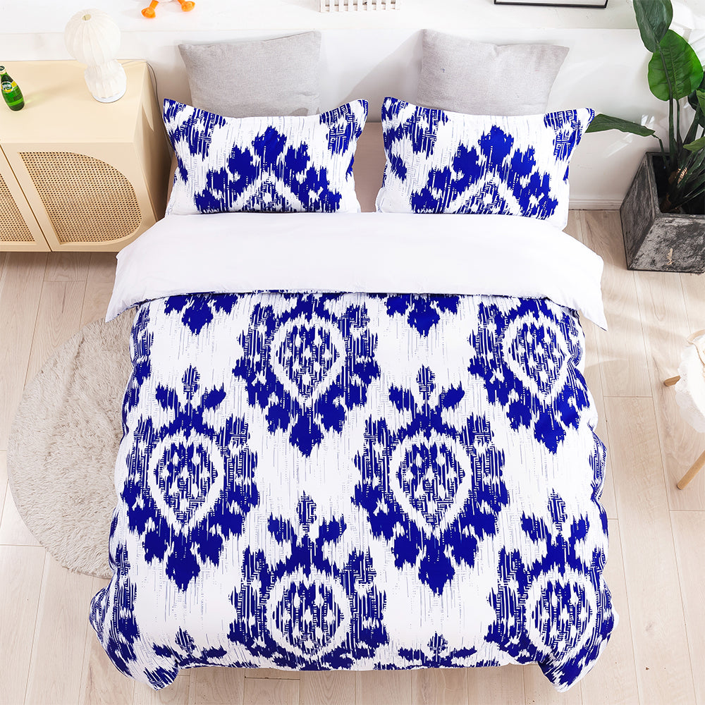 3D Blue Geometric Pattern Quilt Cover Set Bedding Set Duvet Cover Pillowcases 429- Jess Art Decoration