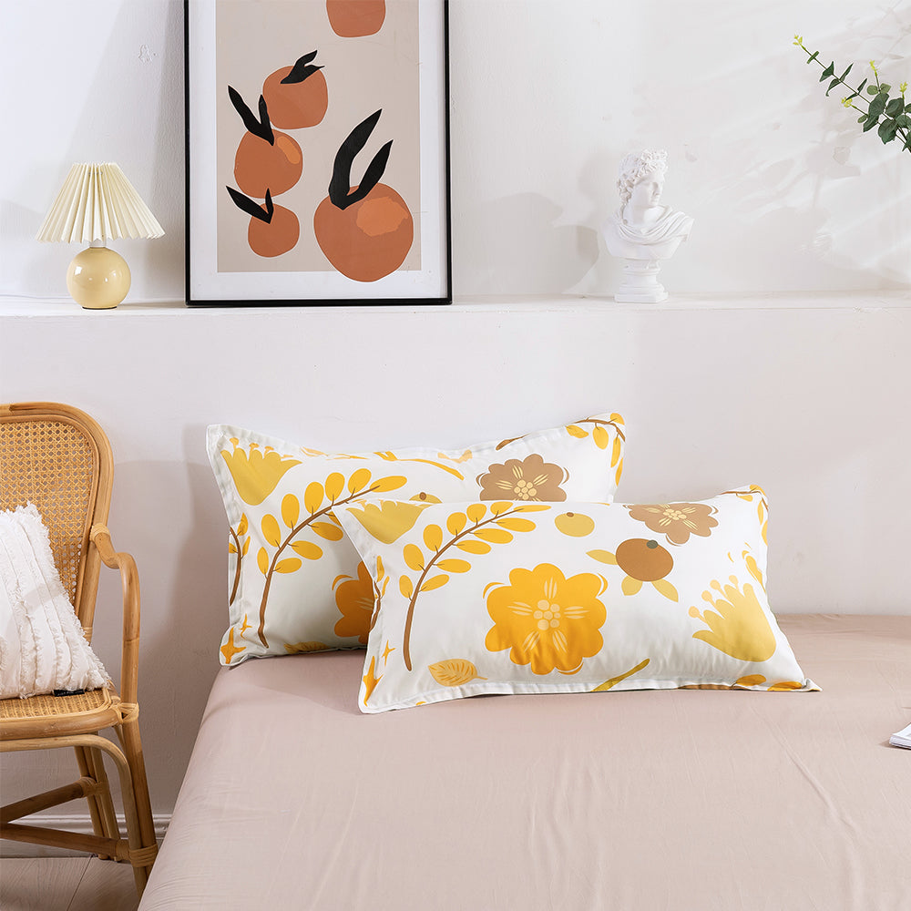 3D Floral Pattern Yellow Quilt Cover Set Bedding Set Duvet Cover Pillowcases 50- Jess Art Decoration