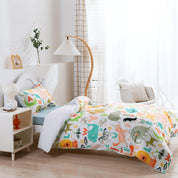 3D Alphabet Animals Cartoon Quilt Cover Set Bedding Set Duvet Cover Pillowcases 55- Jess Art Decoration