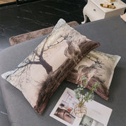 3D Deer Vintage Tree Quilt Cover Set Bedding Set Duvet Cover Pillowcase 14- Jess Art Decoration