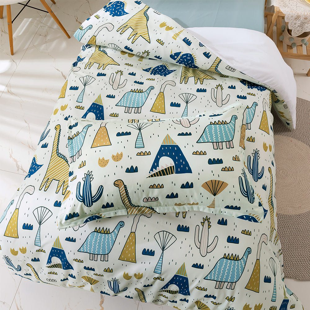 3D Dinosaur Cactus Mountain Cartoon Pattern Quilt Cover Set Bedding Set Duvet Cover Pillowcases 63- Jess Art Decoration