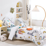 3D Rocket Aircraft Meteor Planet Quilt Cover Set Bedding Set Duvet Cover Pillowcases 82- Jess Art Decoration