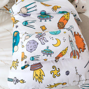 3D Rocket Aircraft Meteor Planet Quilt Cover Set Bedding Set Duvet Cover Pillowcases 82- Jess Art Decoration