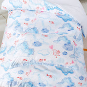 3D  Clouds Watercolor Blue Birds Pattern Quilt Cover Set Bedding Set Duvet Cover Pillowcases 338- Jess Art Decoration
