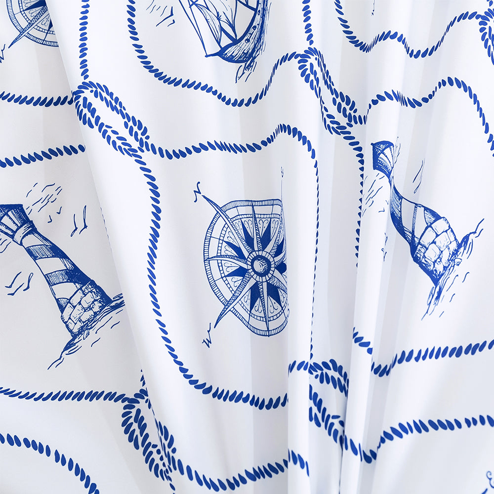 3D Boat Rudder Lighthouse Pattern Blue Quilt Cover Set Bedding Set Duvet Cover Pillowcases 278- Jess Art Decoration