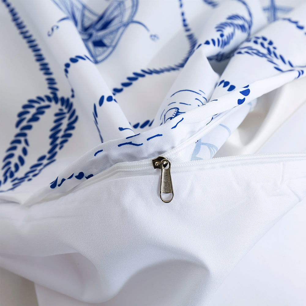 3D Boat Rudder Lighthouse Pattern Blue Quilt Cover Set Bedding Set Duvet Cover Pillowcases 278- Jess Art Decoration