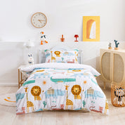 3D Hippo Giraffe Crocodile Lion Leopard Cartoon Animals Pattern Quilt Cover Set Bedding Set Duvet Cover Pillowcases 141- Jess Art Decoration
