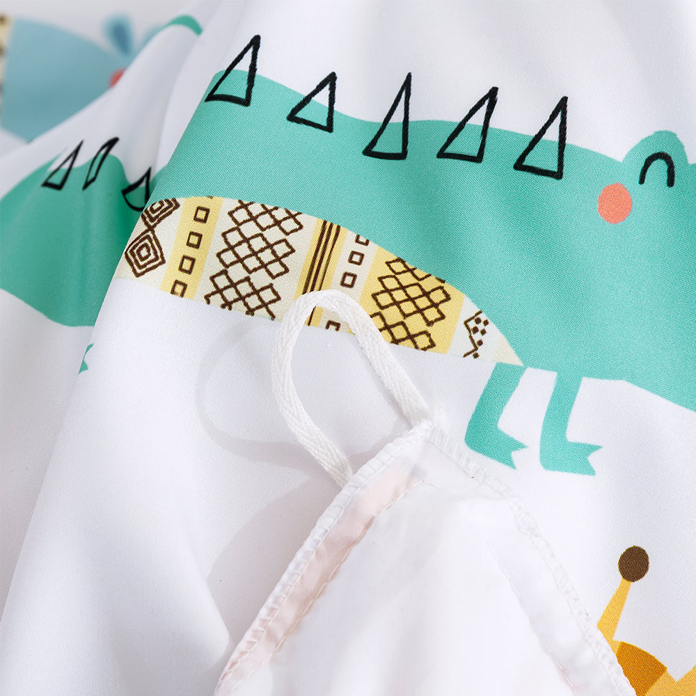 3D Hippo Giraffe Crocodile Lion Leopard Cartoon Animals Pattern Quilt Cover Set Bedding Set Duvet Cover Pillowcases 141- Jess Art Decoration