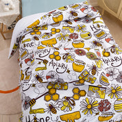 3D Honey Bee Floral Pattern Quilt Cover Set Bedding Set Duvet Cover Pillowcases 142- Jess Art Decoration