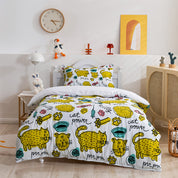 3D Cat Footprint Cartoon Pattern Quilt Cover Set Bedding Set Duvet Cover Pillowcases 151- Jess Art Decoration