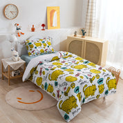 3D Cat Footprint Cartoon Pattern Quilt Cover Set Bedding Set Duvet Cover Pillowcases 151- Jess Art Decoration