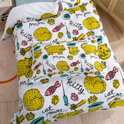 3D Cat Footprint Cartoon Pattern Quilt Cover Set Bedding Set Duvet Cover Pillowcases 151- Jess Art Decoration
