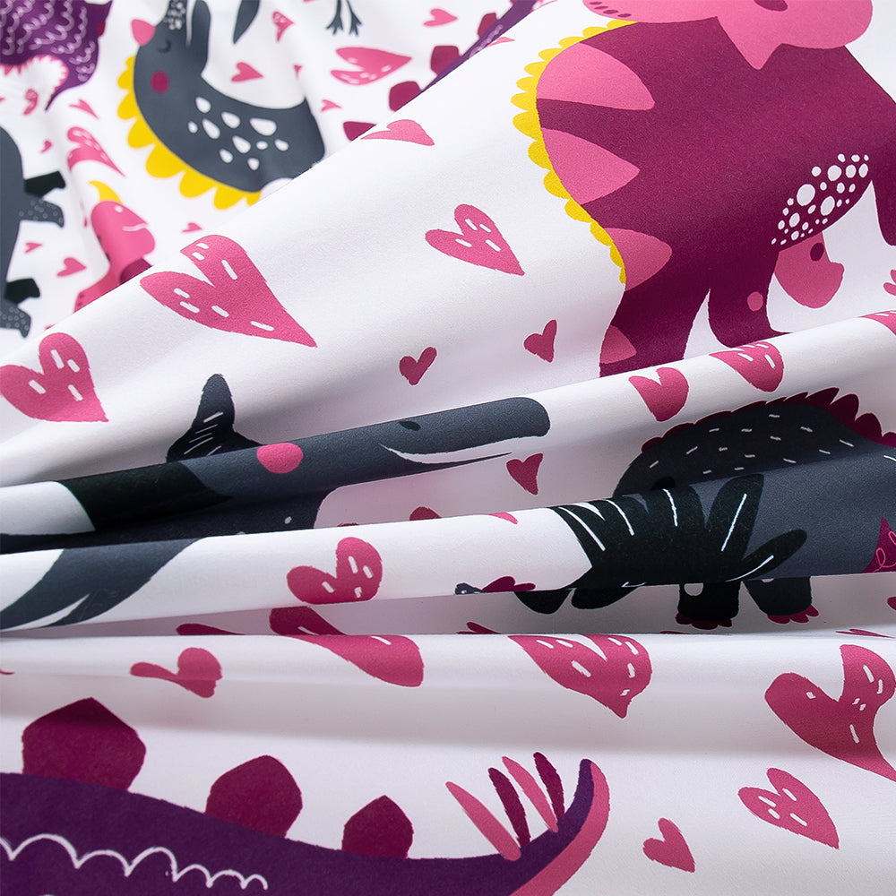 3D Dinosaur Colorful Cartoon Pattern Quilt Cover Set Bedding Set Duvet Cover Pillowcases 153- Jess Art Decoration