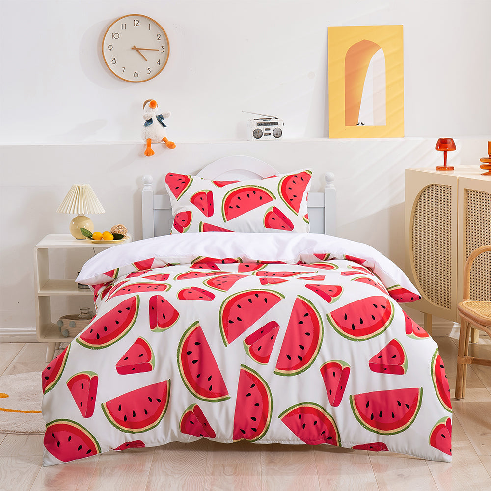 3D Watermelon Pattern Quilt Cover Set Bedding Set Duvet Cover Pillowcases 155- Jess Art Decoration