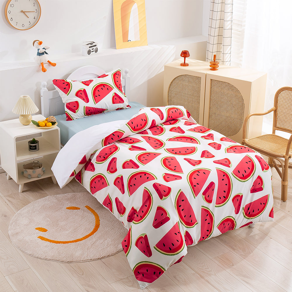 3D Watermelon Pattern Quilt Cover Set Bedding Set Duvet Cover Pillowcases 155- Jess Art Decoration