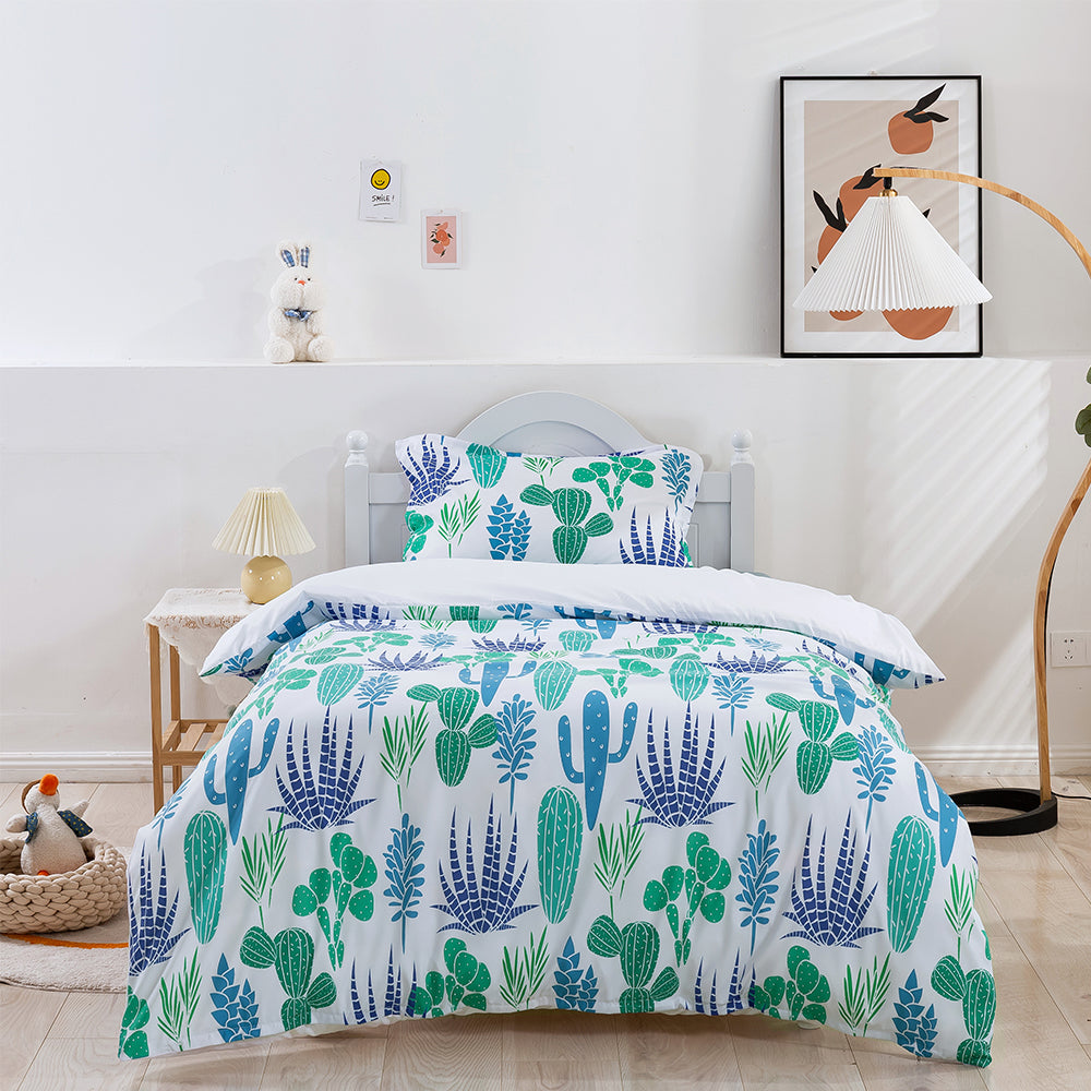 3D Cactus Aloe Pattern Green Quilt Cover Set Bedding Set Duvet Cover Pillowcases 170- Jess Art Decoration