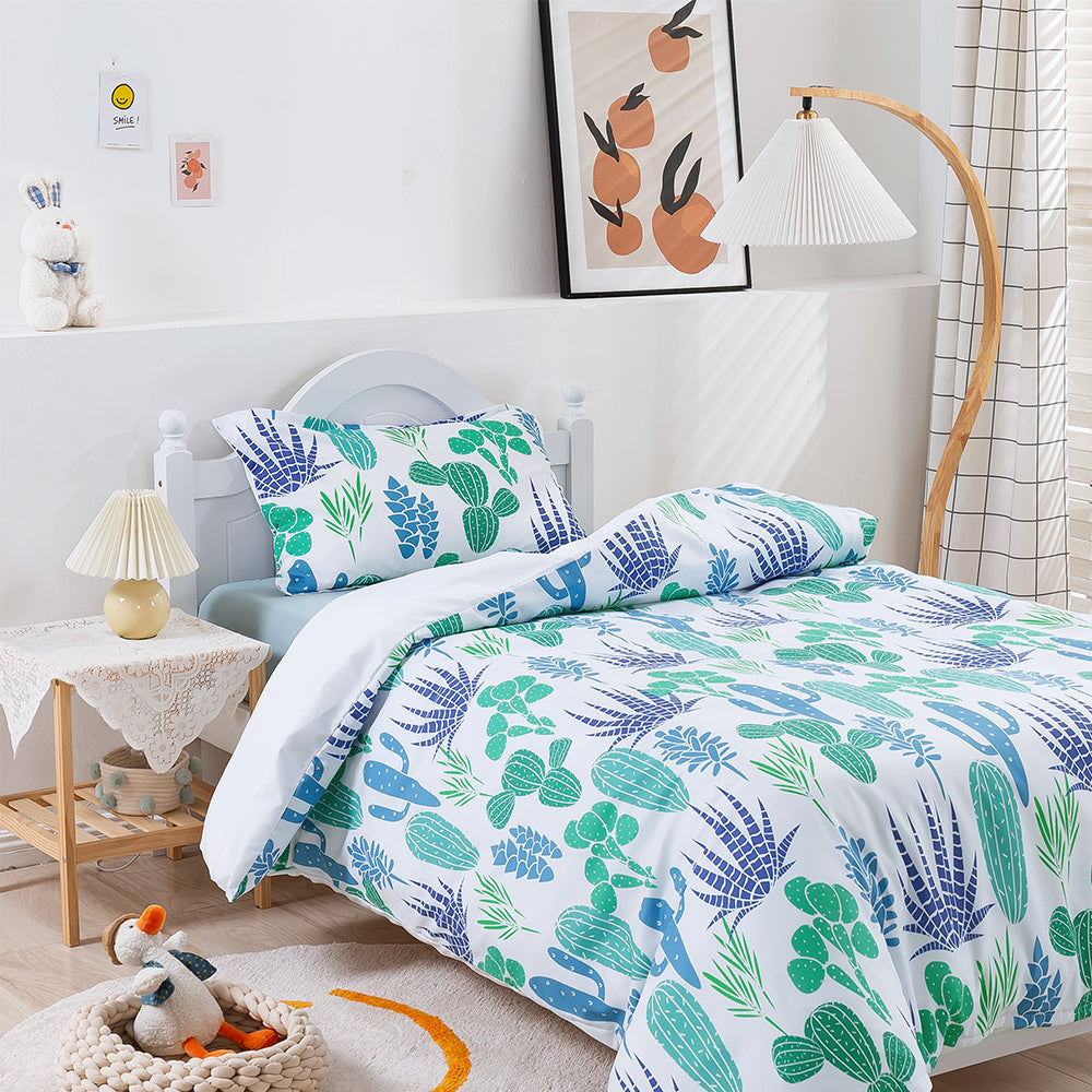 3D Cactus Aloe Pattern Green Quilt Cover Set Bedding Set Duvet Cover Pillowcases 170- Jess Art Decoration