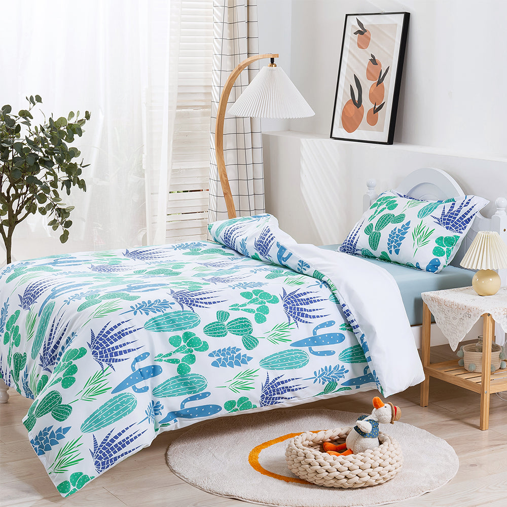 3D Cactus Aloe Pattern Green Quilt Cover Set Bedding Set Duvet Cover Pillowcases 170- Jess Art Decoration