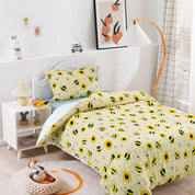 3D Bee Floral Sunflower Yellow Pattern Quilt Cover Set Bedding Set Duvet Cover Pillowcases 175- Jess Art Decoration