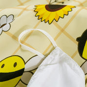3D Bee Floral Sunflower Yellow Pattern Quilt Cover Set Bedding Set Duvet Cover Pillowcases 175- Jess Art Decoration