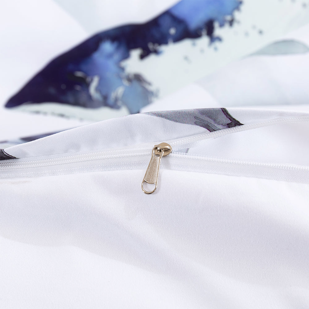 3D Dolphin Watercolor Pattern Quilt Cover Set Bedding Set Duvet Cover Pillowcases 182- Jess Art Decoration