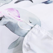 3D Dolphin Watercolor Pattern Quilt Cover Set Bedding Set Duvet Cover Pillowcases 182- Jess Art Decoration