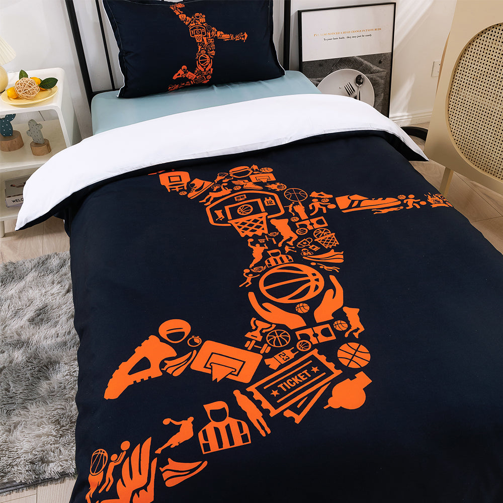 3D Basketball Abstract Quilt Cover Set Bedding Set Duvet Cover Pillowcases 189- Jess Art Decoration