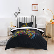 3D Motorcycle Colorful Lines Sports Quilt Cover Set Bedding Set Duvet Cover Pillowcase 194- Jess Art Decoration