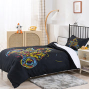 3D Motorcycle Colorful Lines Sports Quilt Cover Set Bedding Set Duvet Cover Pillowcase 194- Jess Art Decoration