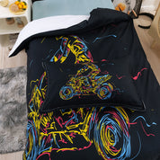 3D Motorcycle Colorful Lines Sports Quilt Cover Set Bedding Set Duvet Cover Pillowcase 194- Jess Art Decoration