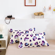 3D Purple Leopard Print Quilt Cover Set Bedding Set Duvet Cover Pillowcases 633- Jess Art Decoration