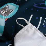 3D Planet Rocket Outer Space Meteor Cartoon Quilt Cover Set Bedding Set Duvet Cover Pillowcases 197- Jess Art Decoration