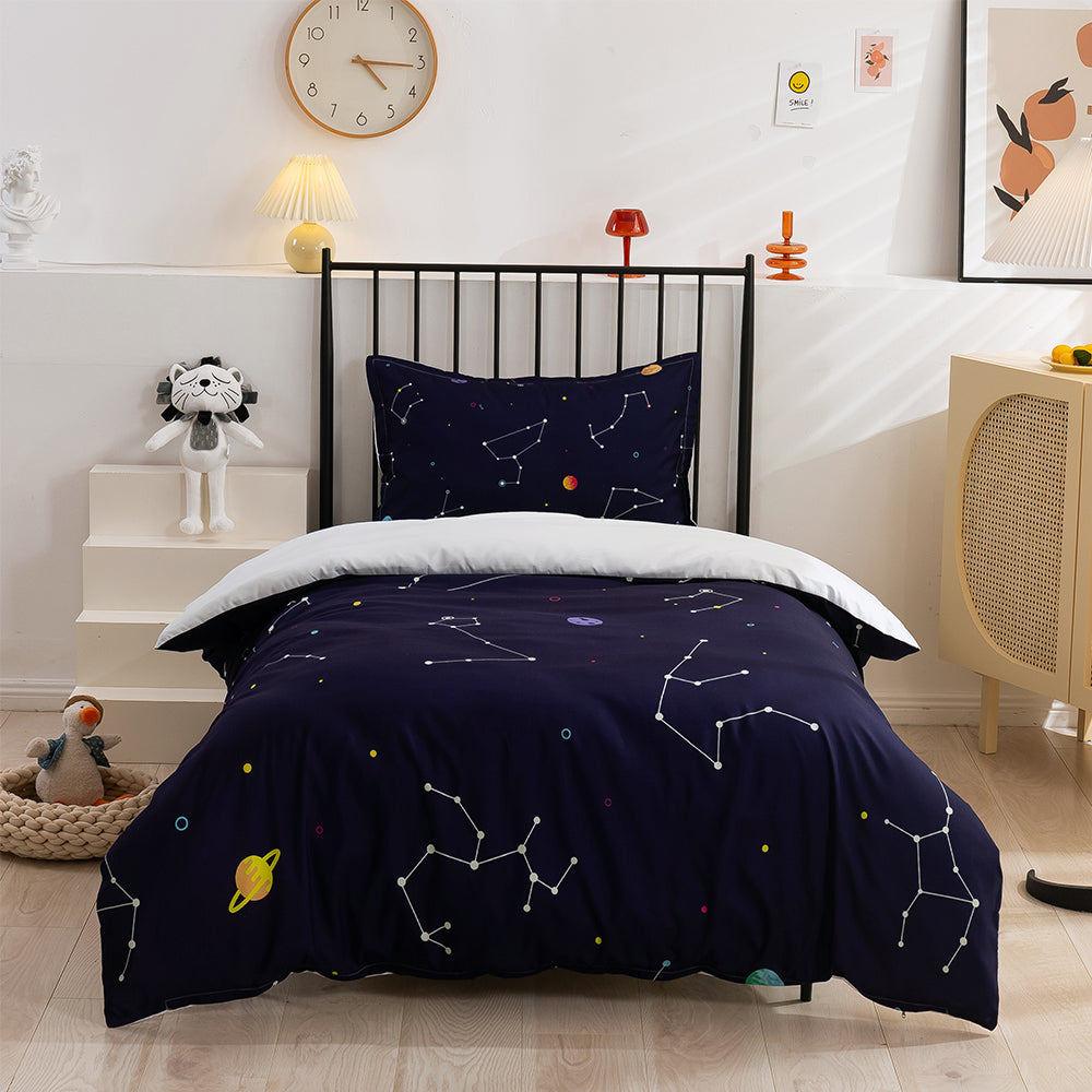 3D Constellation Blue Planet Quilt Cover Set Bedding Set Duvet Cover Pillowcases 200- Jess Art Decoration