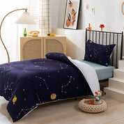 3D Constellation Blue Planet Quilt Cover Set Bedding Set Duvet Cover Pillowcases 200- Jess Art Decoration