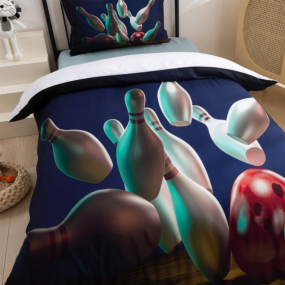3D Bowling Quilt Cover Set Bedding Set Duvet Cover Pillowcases 140- Jess Art Decoration