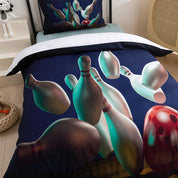 3D Bowling Quilt Cover Set Bedding Set Duvet Cover Pillowcases 140- Jess Art Decoration