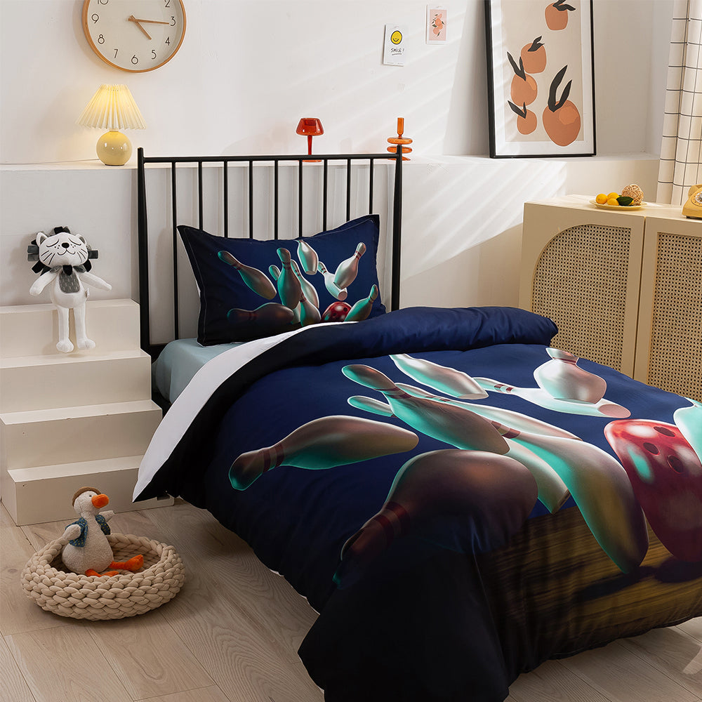 3D Bowling Quilt Cover Set Bedding Set Duvet Cover Pillowcases 140- Jess Art Decoration