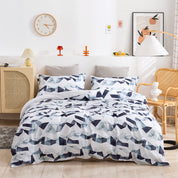 3D Geometric Blue Watercolor Pattern Quilt Cover Set Bedding Set Duvet Cover Pillowcases 121- Jess Art Decoration