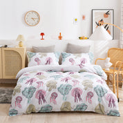 3D Jellyfish Retro Pattern Quilt Cover Set Bedding Set Duvet Cover Pillowcases 120- Jess Art Decoration