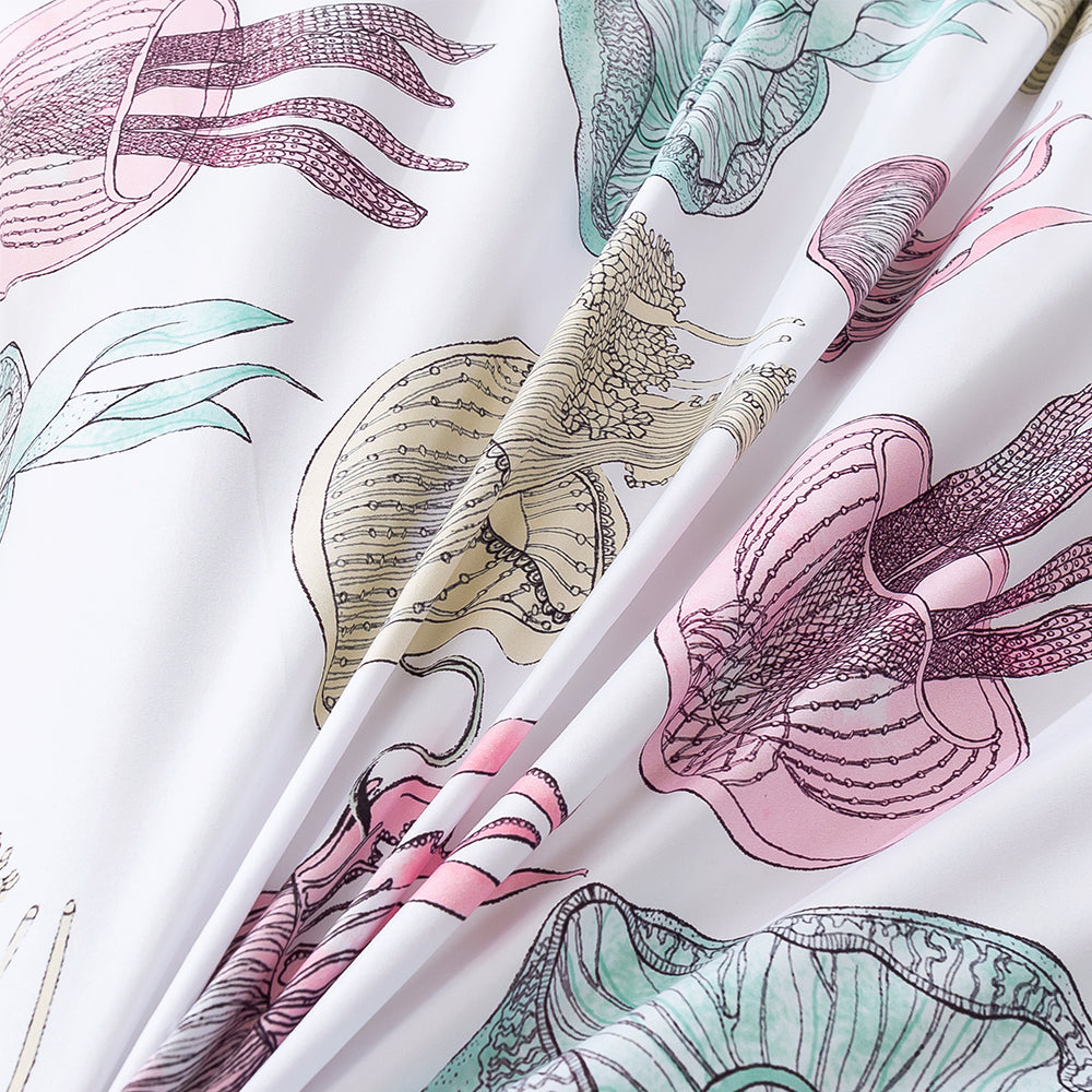 3D Jellyfish Retro Pattern Quilt Cover Set Bedding Set Duvet Cover Pillowcases 120- Jess Art Decoration