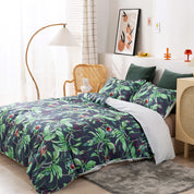 3D Floral Leaves Pattern Quilt Cover Set Bedding Set Duvet Cover Pillowcases 117- Jess Art Decoration