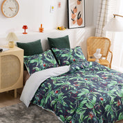 3D Floral Leaves Pattern Quilt Cover Set Bedding Set Duvet Cover Pillowcases 117- Jess Art Decoration