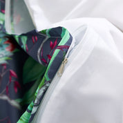 3D Floral Leaves Pattern Quilt Cover Set Bedding Set Duvet Cover Pillowcases 117- Jess Art Decoration