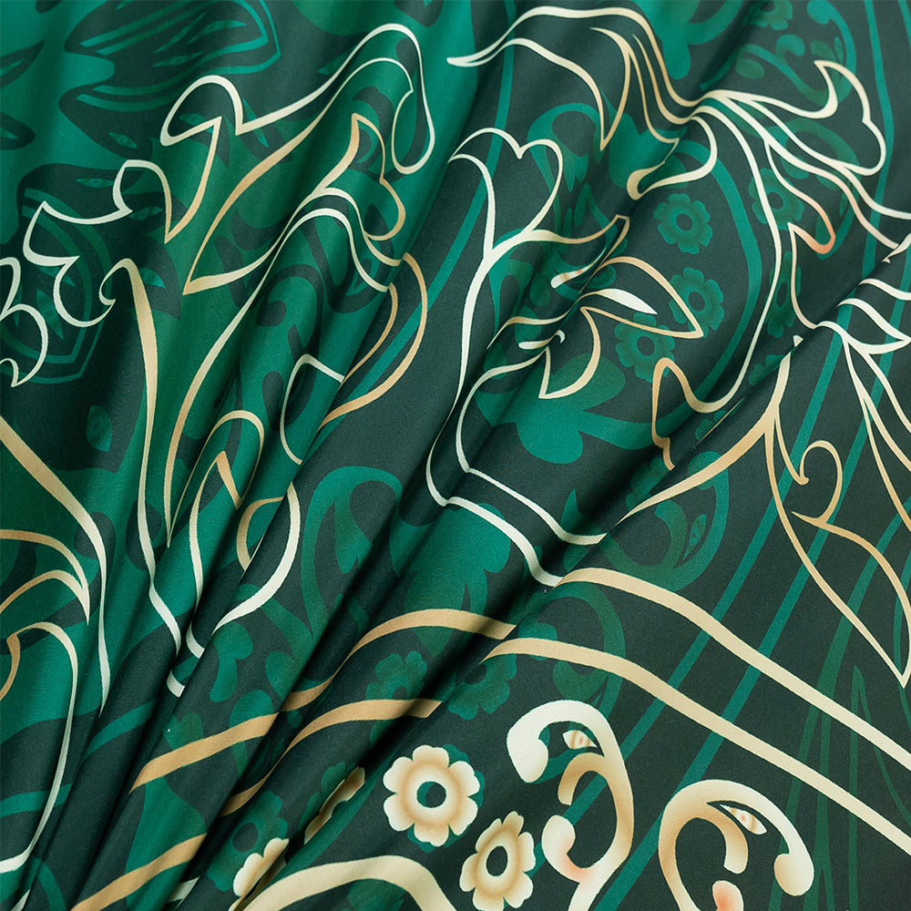 3D Medallion Green Gold Floral Quilt Cover Set Bedding Set Duvet Cover Pillowcases 135- Jess Art Decoration