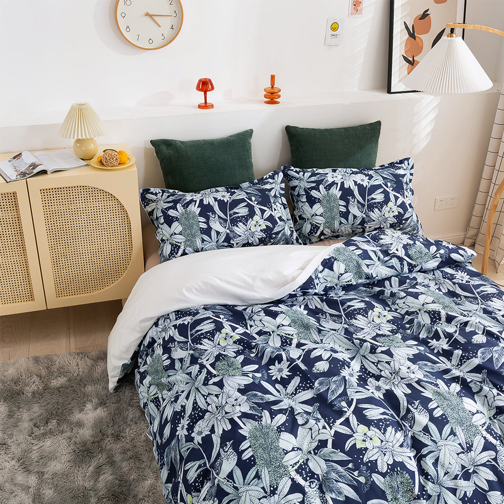 3D Floral Blue Retro Pattern Quilt Cover Set Bedding Set Duvet Cover Pillowcases 125- Jess Art Decoration