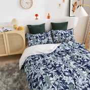 3D Floral Blue Retro Pattern Quilt Cover Set Bedding Set Duvet Cover Pillowcases 125- Jess Art Decoration
