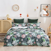 3D Floral Leaves Retro Pattern Quilt Cover Set Bedding Set Duvet Cover Pillowcases 126- Jess Art Decoration
