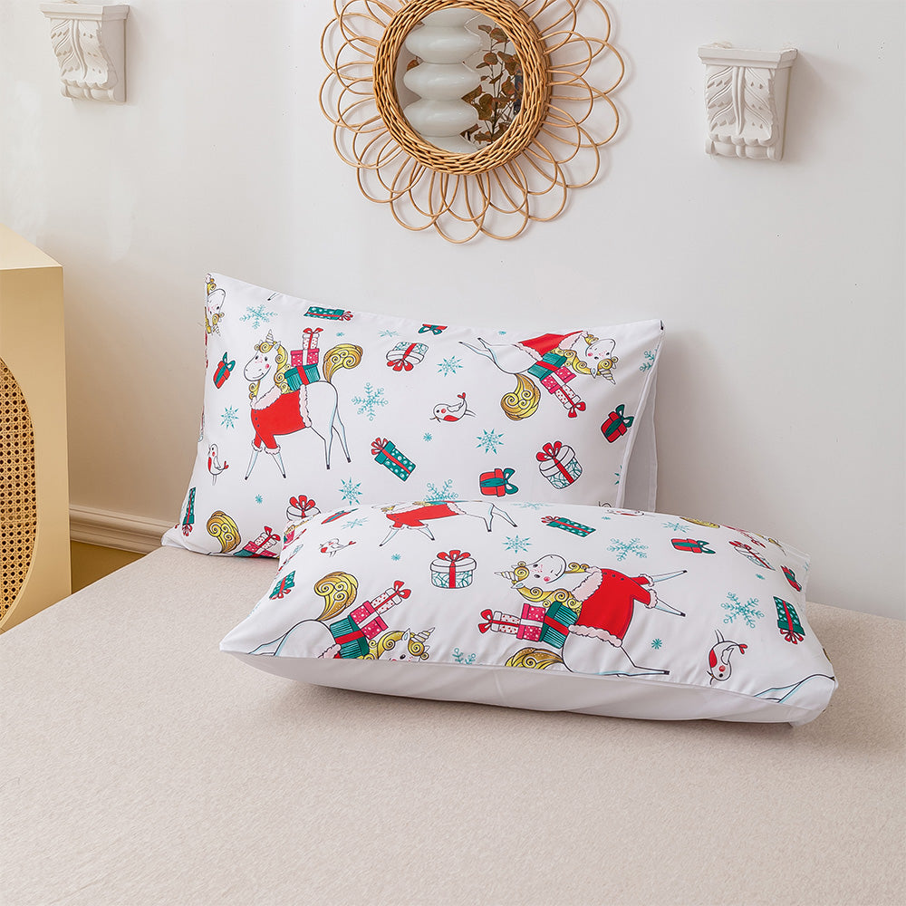 3D Unicorn Bird Gift Christmas Quilt Cover Set Bedding Set Duvet Cover Pillowcases 693- Jess Art Decoration